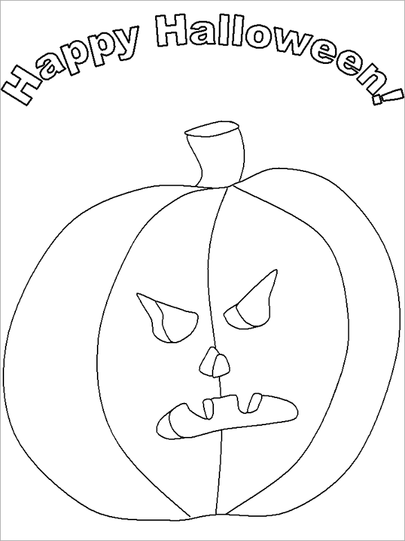 20+ Halloween Coloring Pages - PDF, PNG