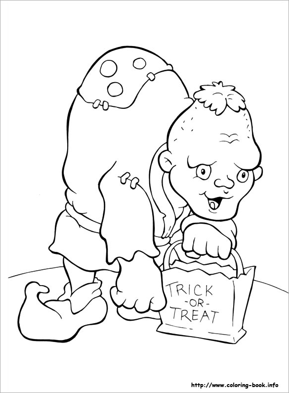 fantastic tricky halloween coloring page