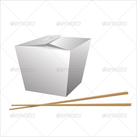 chinese meal takeout box template