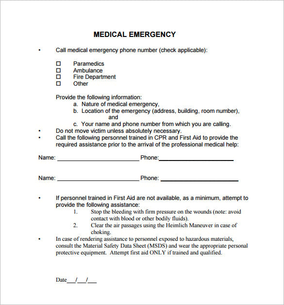 emergency action plan sample pdf download