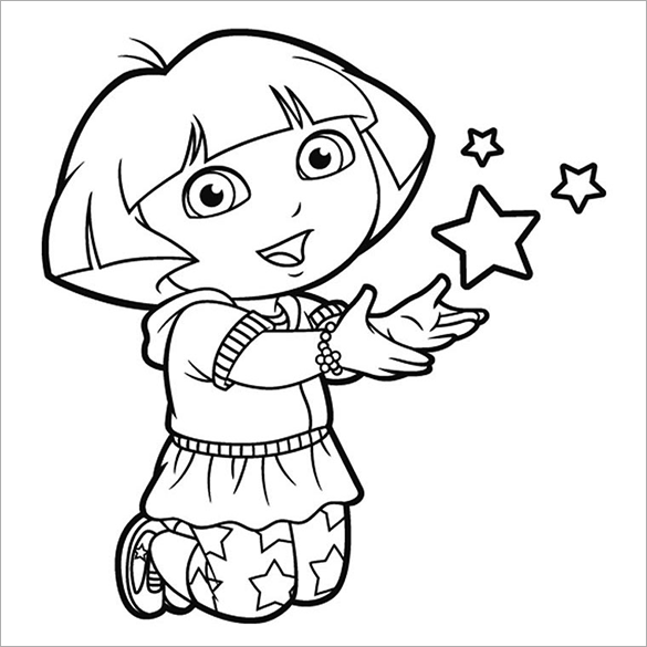 How to DRAW DORA the Explorer Easy Step by Step - YouTube