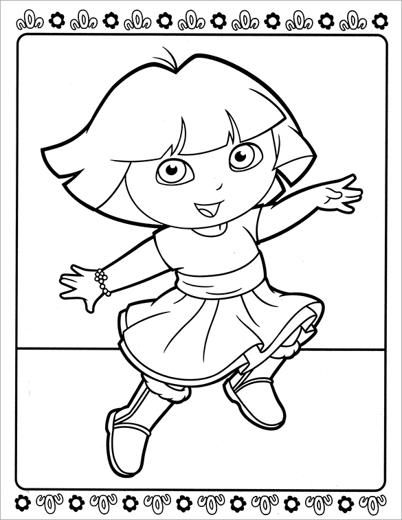 19+ Dora Coloring Pages – PDF, PNG, JPEG, EPS | Free & Premium Templates