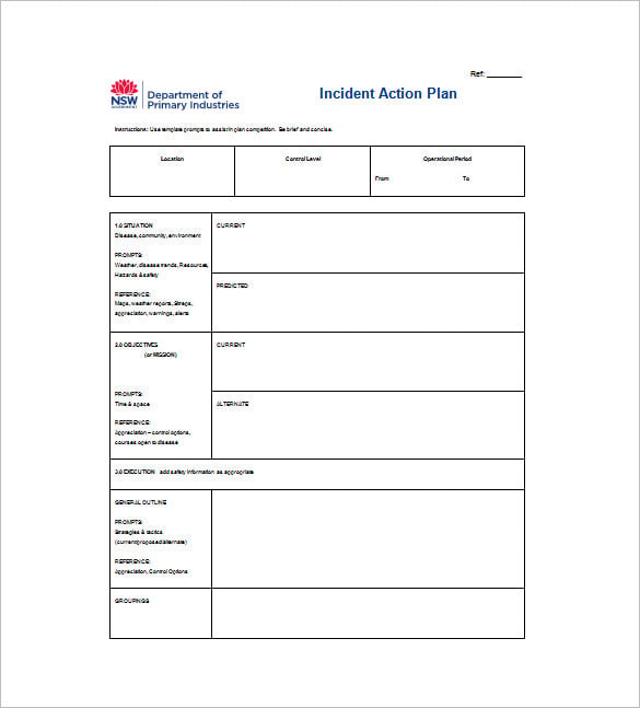 example of incident action plan free download