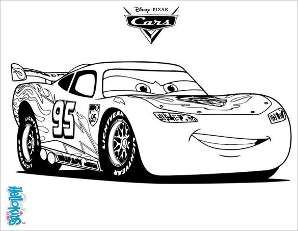 lightening mcqueen car coloring page