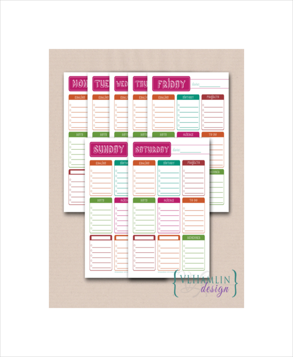 6+ Student Daily Planner Templates Free Sample, Example, Format