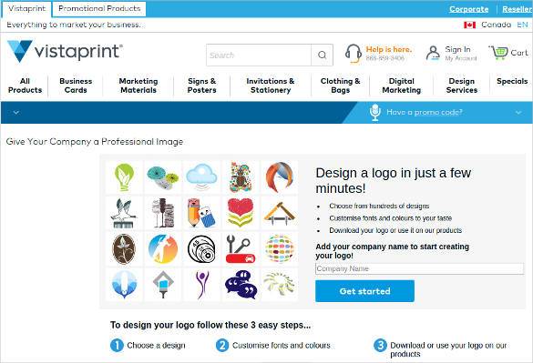 vistaprint free online logo generator