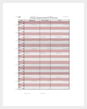 Personalized Appointment Daily Planner Example
