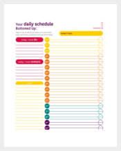 Academic Daily Schedule Template