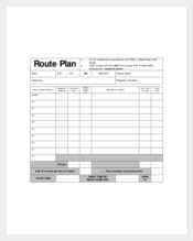 Daily Route Plan Template