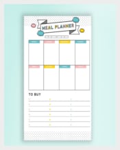 Daily Meal Budget Planner Template