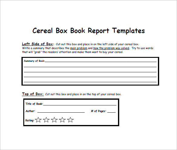 book report template