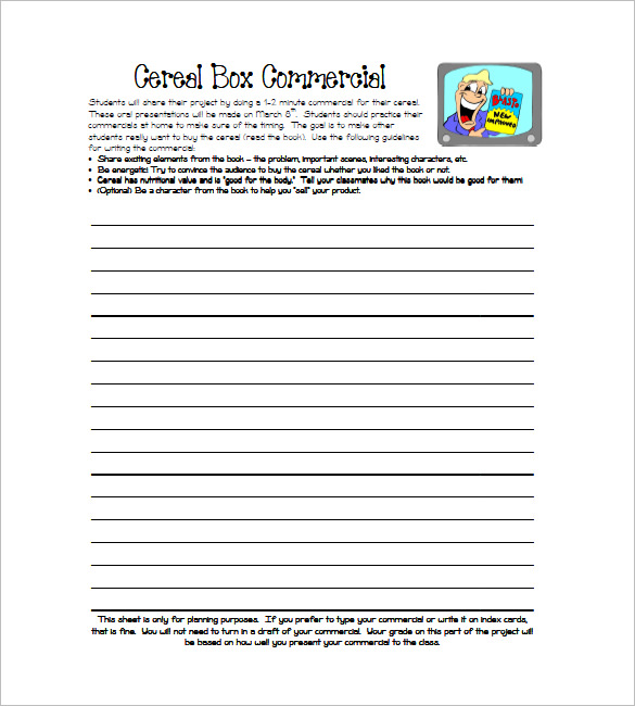 Cereal Box Template 10+ Free Sample, Example, Format Download