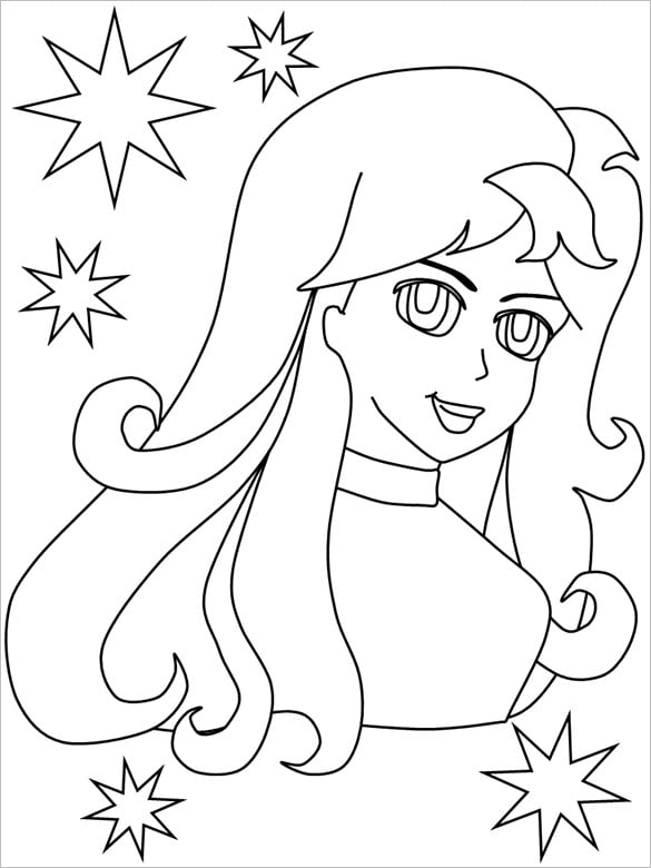 gorgeous woman coloring page for free