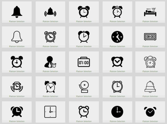 multiple clock icons set to download