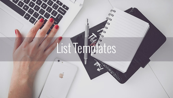 list templates