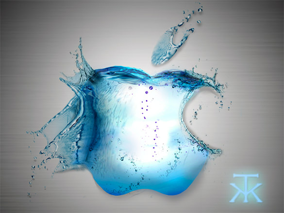 free flawless apple water logo for you