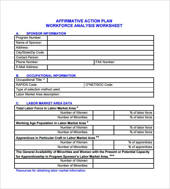 6+ Affirmative Action Plan Templates DOC, PDF Free & Premium Templates