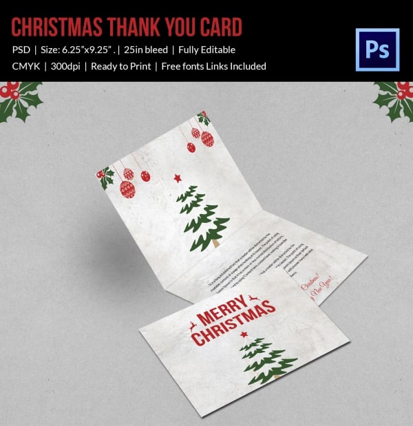 merry berries christmas thank you card
