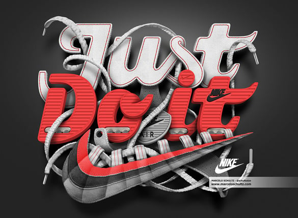nike just do it comissioned artwork logo