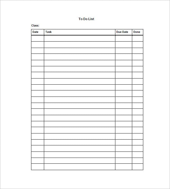 To Do List Template For Word from images.template.net
