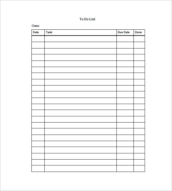 To Do List Templates | 18+ Free Word, Excel & PDF Formats, Samples