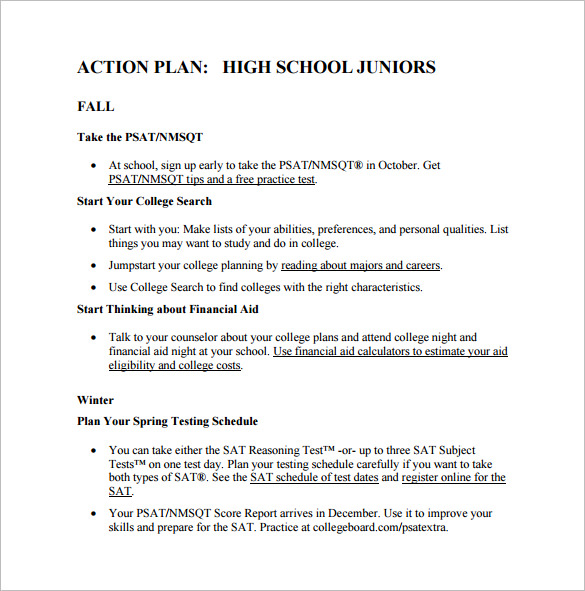 15+ School Action Plan Templates - Word, PDF