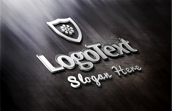 elegant metallic photoshop documents logo