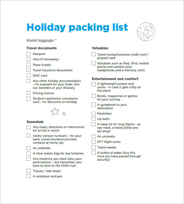 holiday-packing-list
