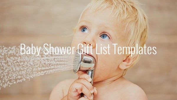 baby shower gift list template