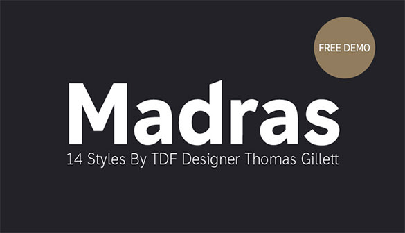 madras modern font for designers
