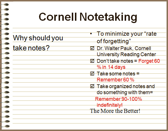 cornell notes powerpoint template