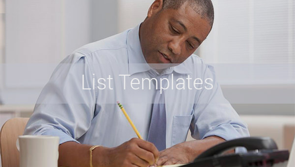 list templates