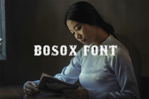 bosox free stylish baseball font
