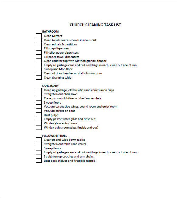 cleaning-task-list-template