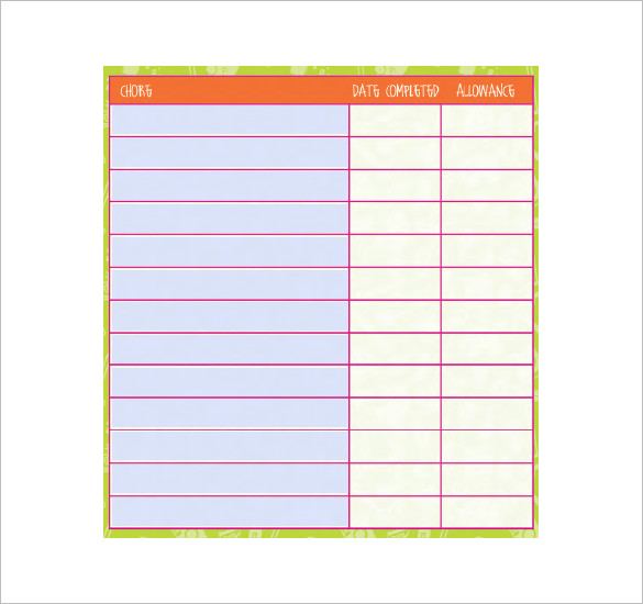 Chore List Template - 10+ Free Word, Excel, PDF Format Download