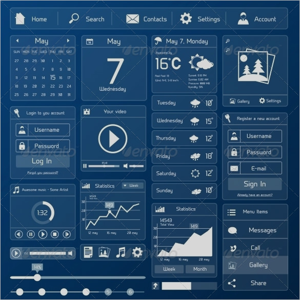 awesome flat user interface designs