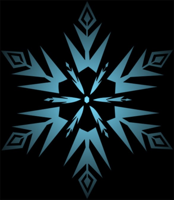 dark frozen snowflake template download