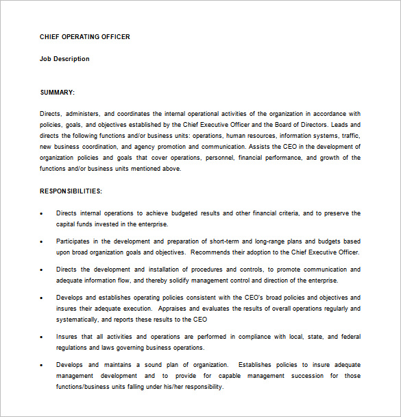 Chief Executive Officer Resume Template 7 Free Word Excel Pdf Format Download Free