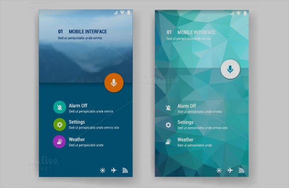 modern mobile user interface design set