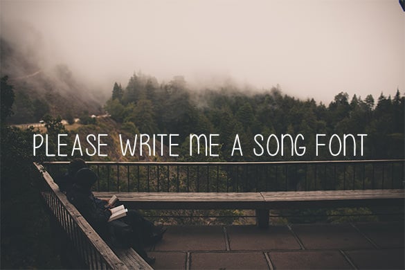 please write me a song music font