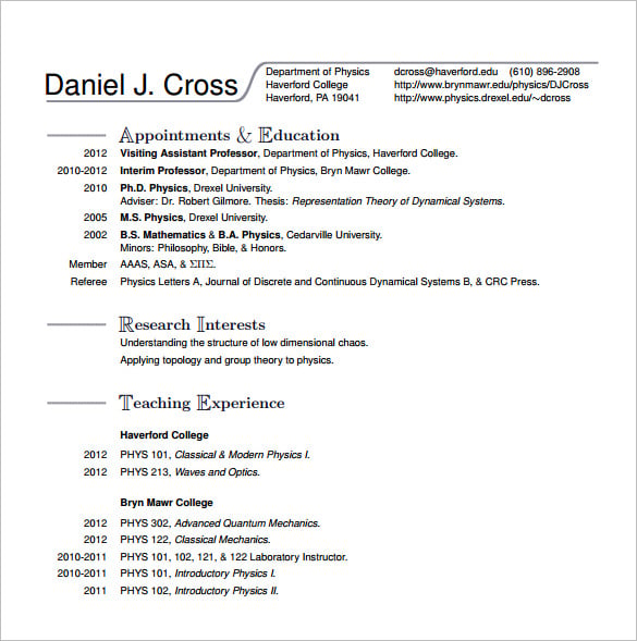 graduate student latex resume pdf free download