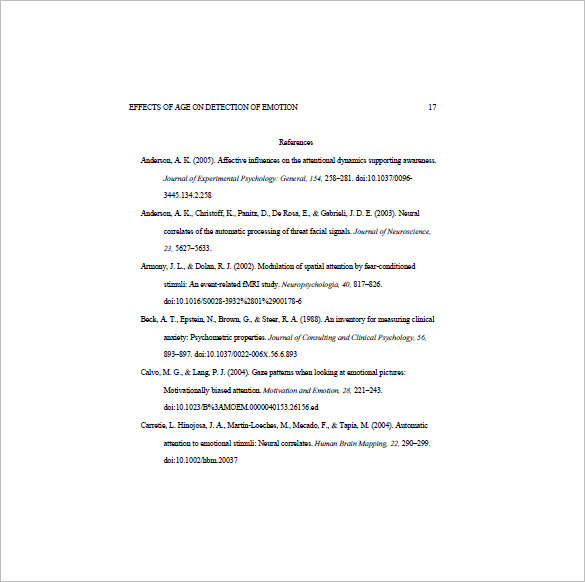 Simple Reference List Examples 10+ Reference List Templates - PDF, DOC