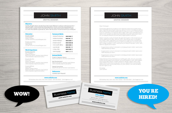 psd contemporary resume template