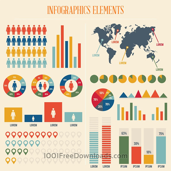 infographic elements set free download