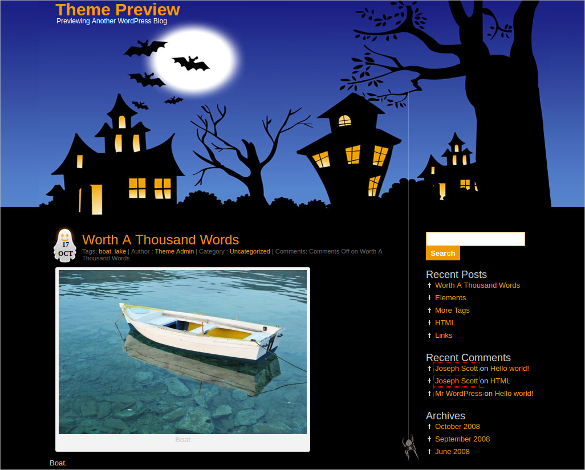 Halloween Design WordPress Theme