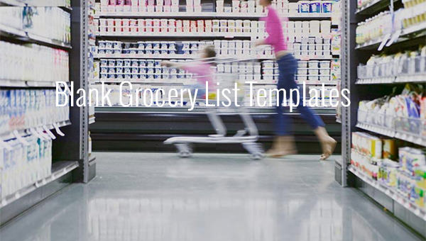 blank grocery list templates blank grocery list templates