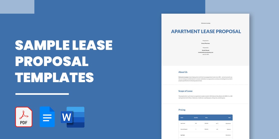 0 sample lease proposal templates