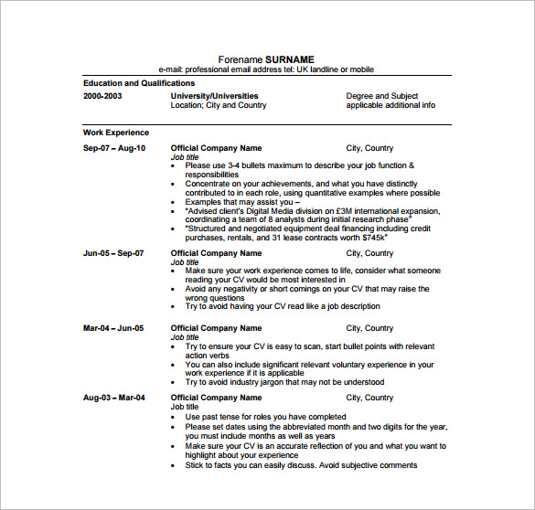 7+ Digital Resume Templates - Word, PDF, Excel