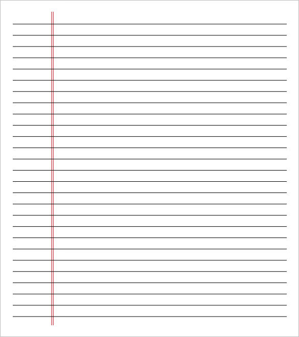 Microsoft Word Lined Paper Template