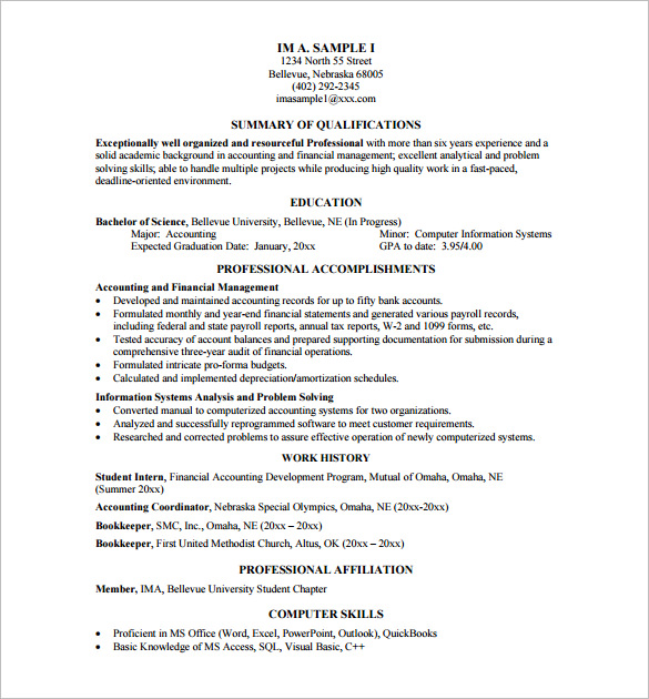 Data analyst professional resume